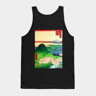 Mount Fuji & Cherry Blossoms Japanese fine art Tank Top